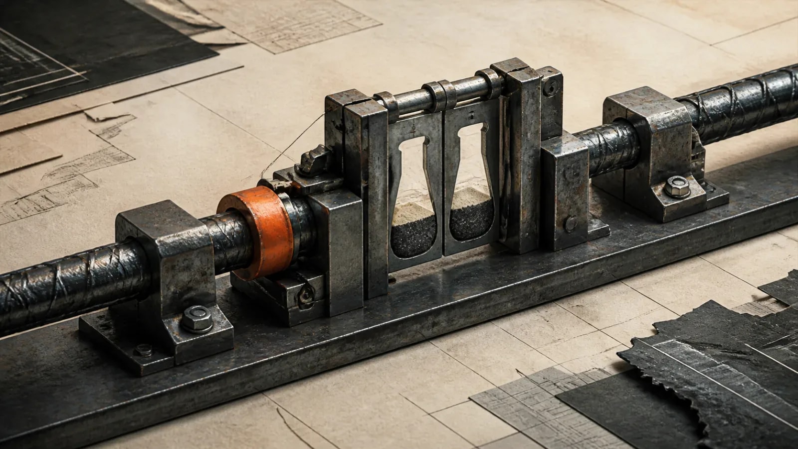 تصویر تحریریهای ژرف آهن برای آیا میتوان میلگرد را جوش داد؟ راهنمای جوشپذیری و وصله؛ دو میلگرد که تنها پس از عبور از گیج ترکیب شیمیایی اجازه ورود به فیکسچر جوش را میگیرند